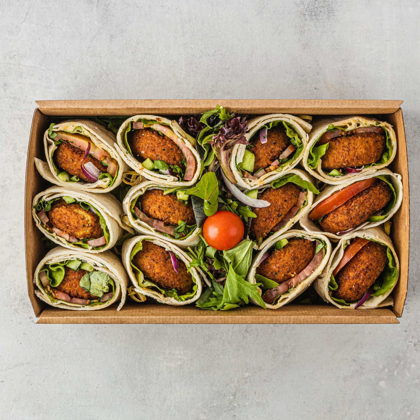 Falafel Wrap Platter (12 pieces)