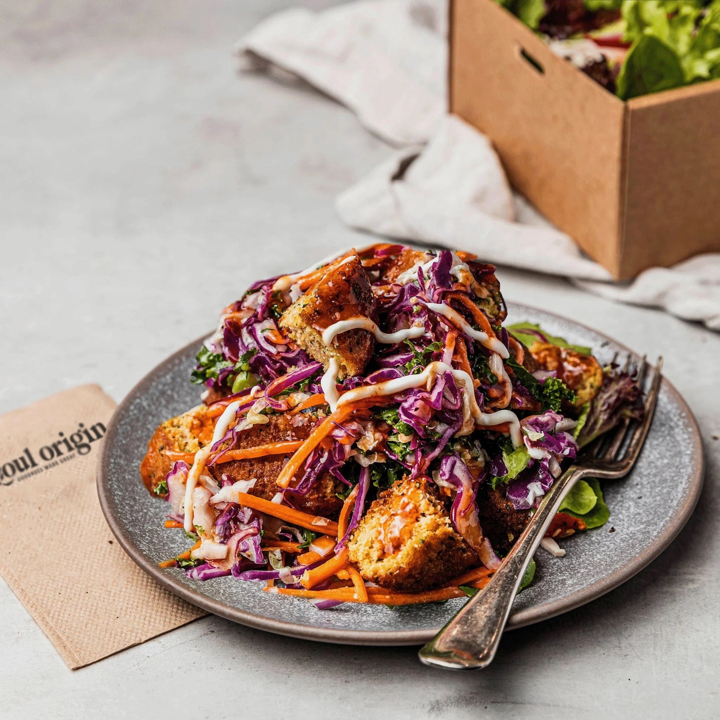 Salad Platter: Buffalo Falafel