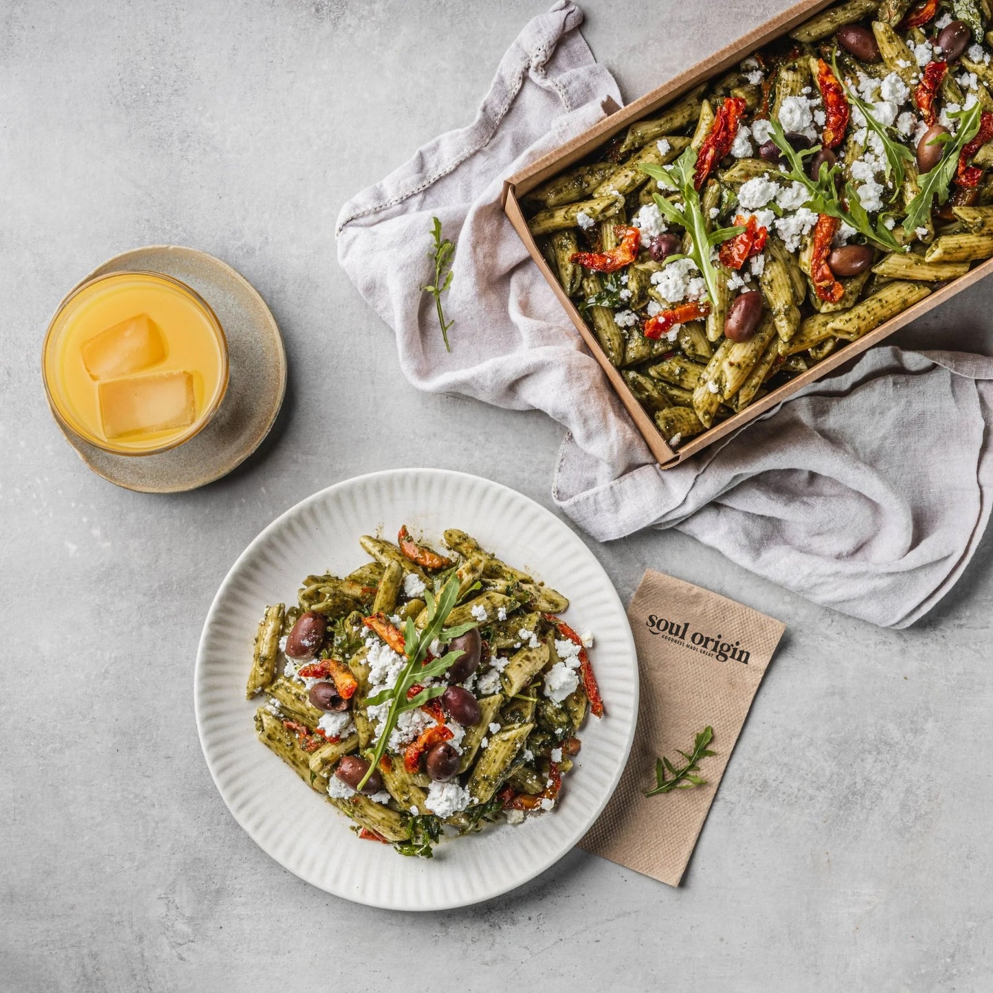 Salad Platter: Vegetarian Pesto Pasta