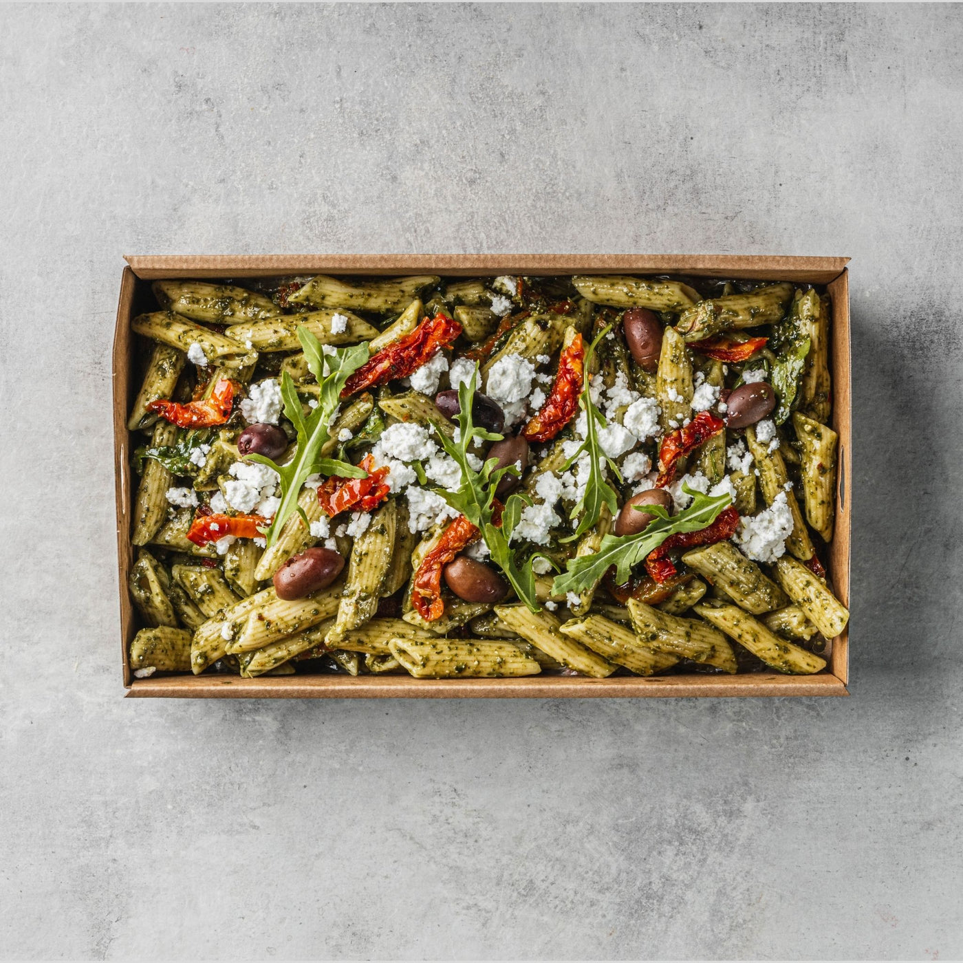 Salad Platter: Vegetarian Pesto Penne
