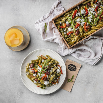 Salad Platter: Vegetarian Pesto Penne