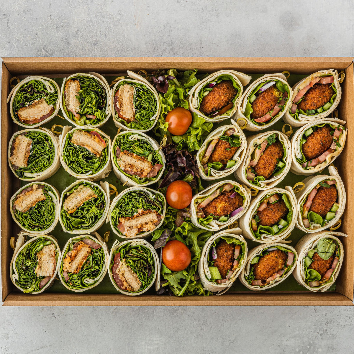 Mixed Wraps Falafel Wrap Platter (24 pieces) – SO Catering